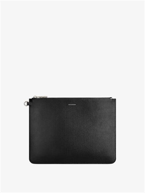 givenchy 4g wrist strap large pouch|Large GIVENCHY pouch in 4G Classic leather .